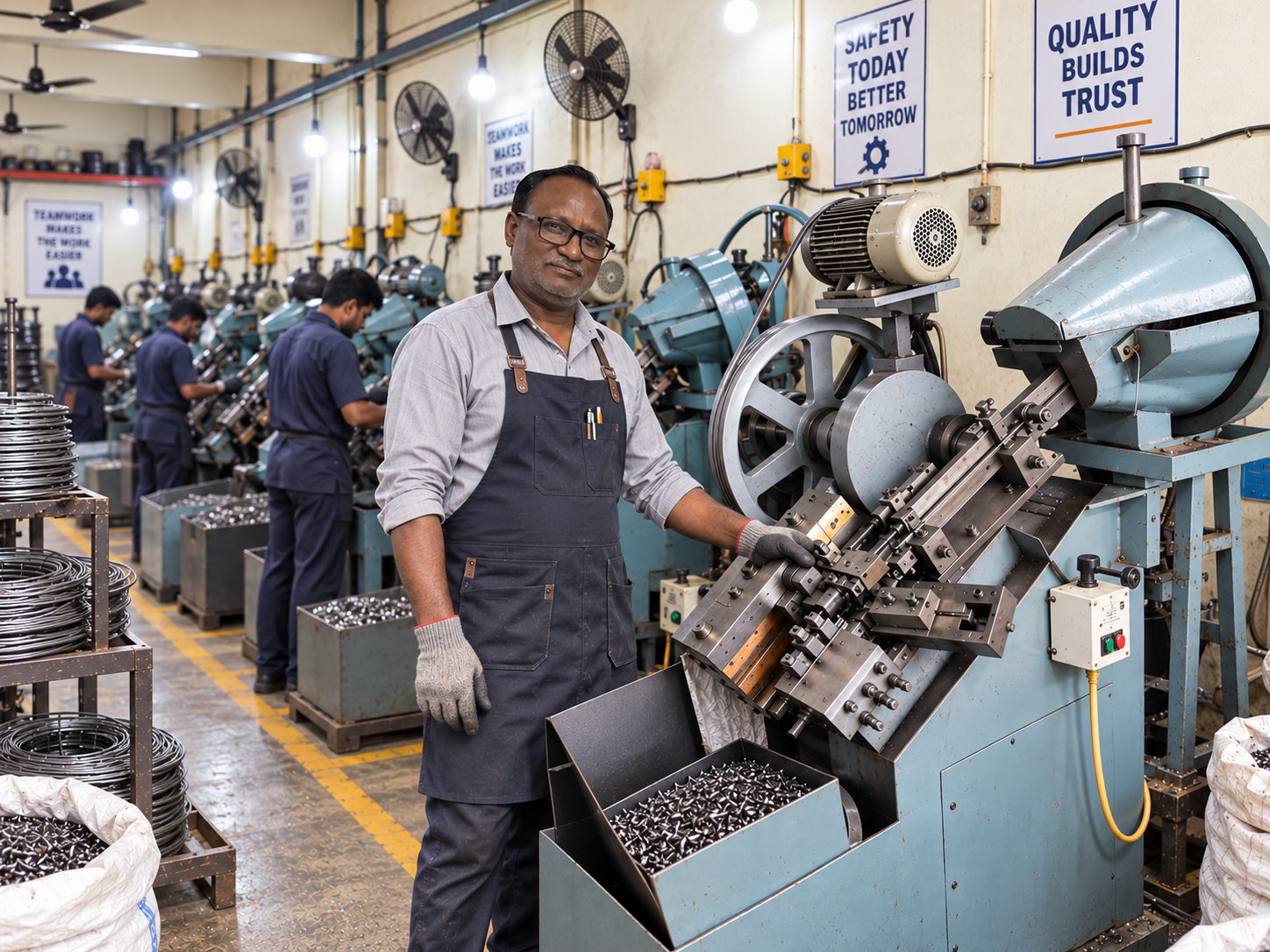 AG Fasteners Cold Heading Plant Floor